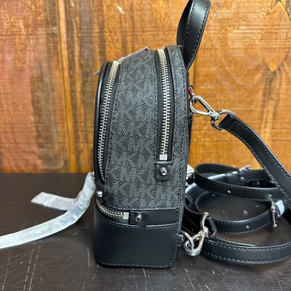 Michael Kors Signature Rhea Extra Small Backpack - Black - Picture 3 of 6